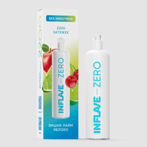 Электронная сигарета Inflave Zero 2200 затяжек Вишня Лайм Яблоко